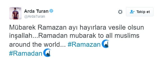 Futbol dünyası Ramazan’ı sevinçle karşıladı