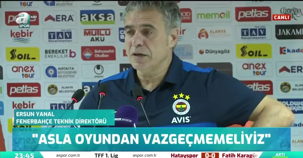 Ersun Yanal: Asla oyundan vazgeçmemeliyiz