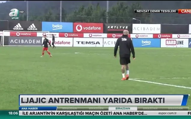 Adem Ljajic antrenmanı yarıda bıraktı