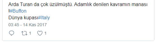 Buffon ağladı Arda Turan gündem oldu!