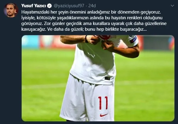 Yusuf Yazıcı'dan corona virüsüne karşı birliktelik mesajı! - 1