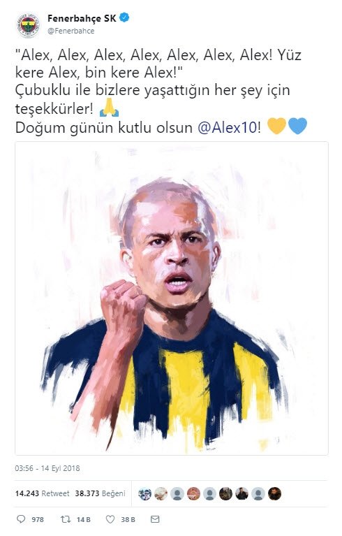 Fenerbahce Den Alex E Dogum Gunu Kutlamasi Aspor