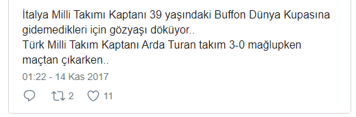 Buffon ağladı Arda Turan gündem oldu!