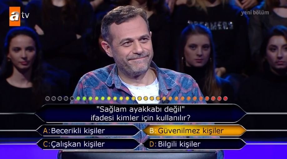 Kim Milyoner Olmak İster 788. son bölüm soru ve cevapları 26 Kasım 2018