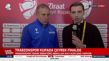 Trabzonspor Teknik Direktörü Abdullah Avcı Ümraniyespor maçını değerlendirdi: Büyük takım refleksi...