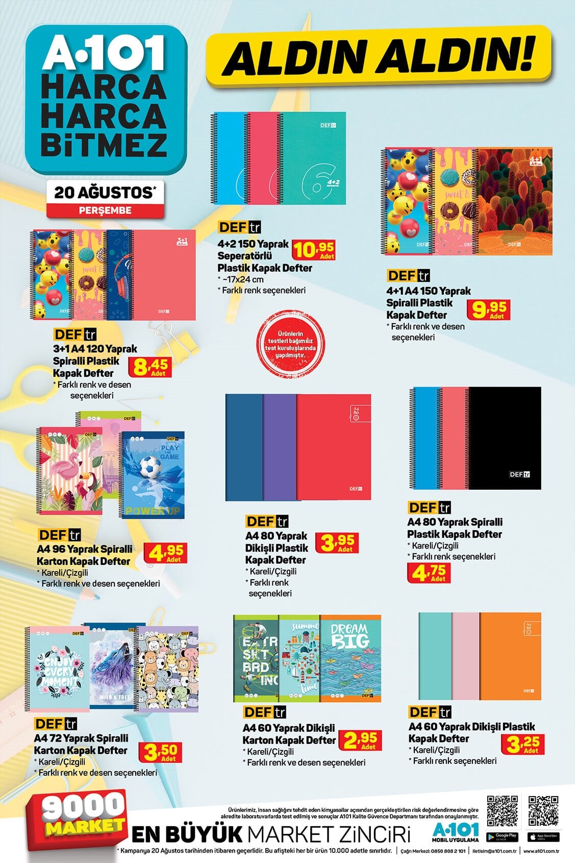 a101 bim 20 agustos persembe aktuel