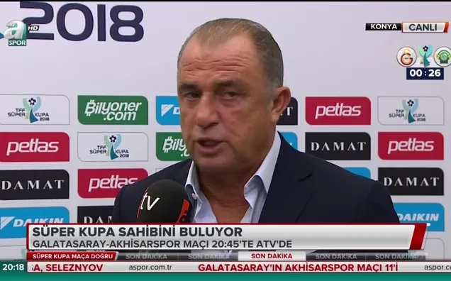 Fatih Terim: Saha zemini iyi değil