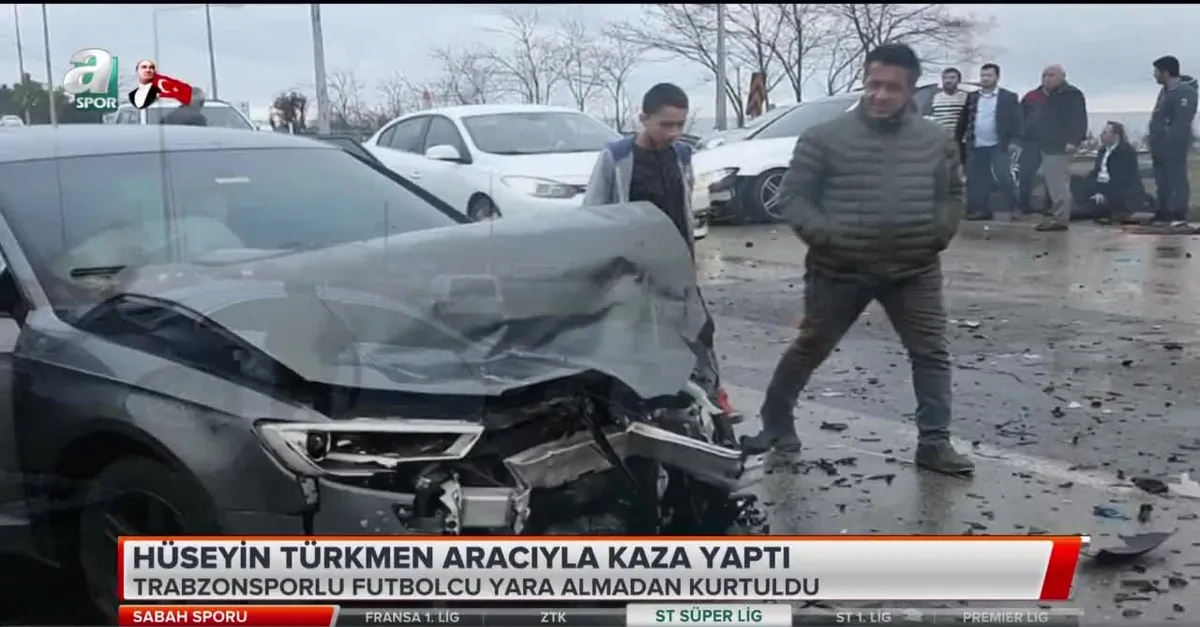 Hüseyin Türkmen aracıyla kaza yaptı