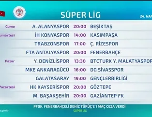 Süper Lig'de 24. hafta heyecanı