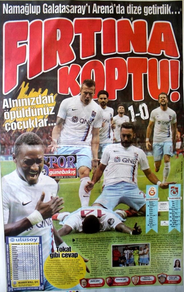 Trabzonspor’un Galatasaray galibiyeti yerel basında