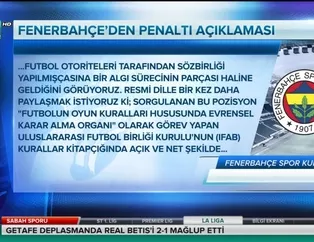 Fenerbahçe'den penaltı açıklaması