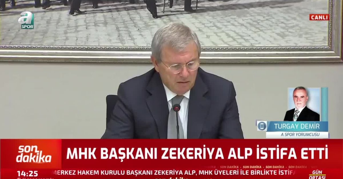 MHK Başkanı Zekeriya Alp istifa etti Aspor MHK Başkanı Zekeriya Alp istifa etti Aspor