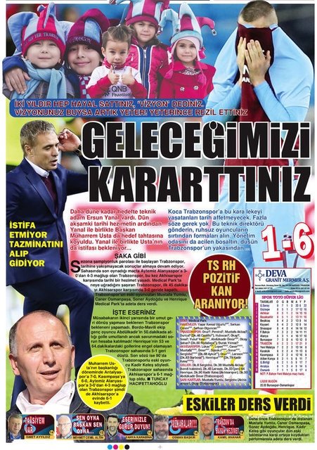 Trabzonspor’a yerel basından ağır eleştiri