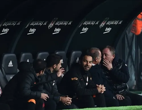 Beşiktaş - Galatasaray derbisinde Sergen Yalçın ve Fatih Terim'den samimi görüntüler! - 2