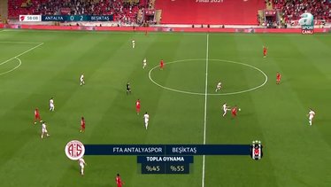 Antalyaspor-Beşiktaş maçında Ghezzal'ın pasında Atiba direğe takıldı!