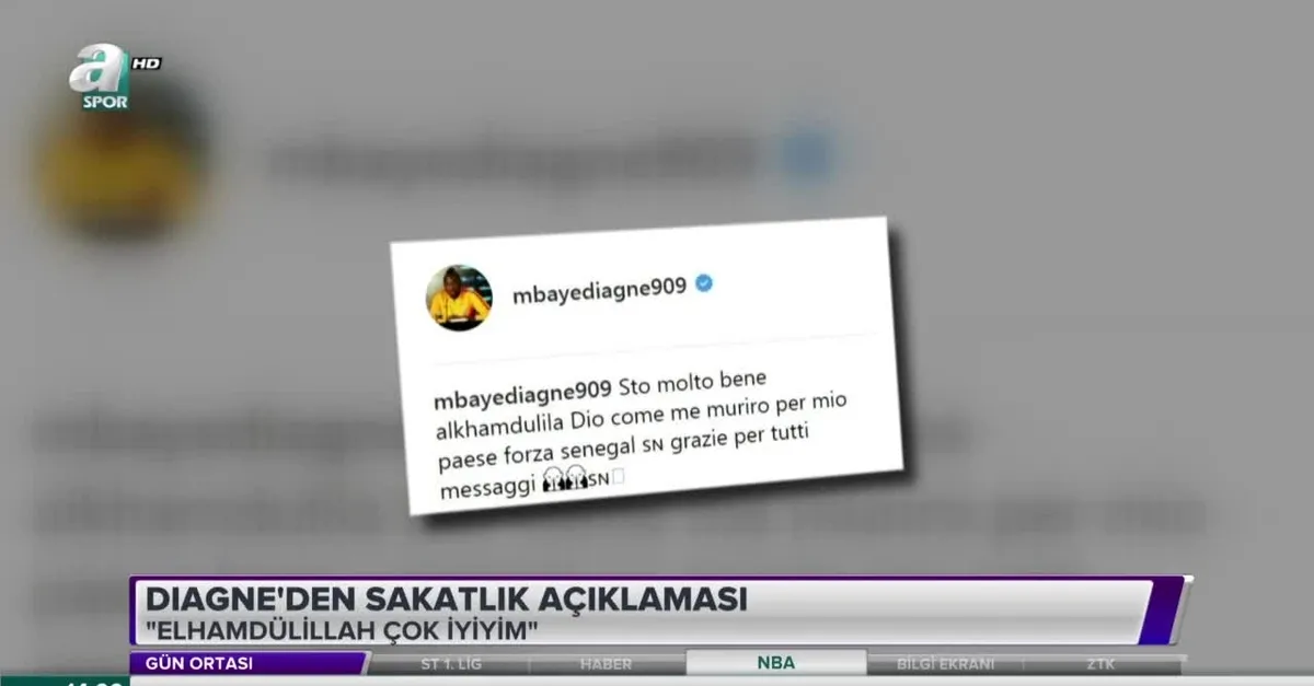 Diagne'den sakatlık açıklaması