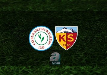 Rizespor - Kayserispor | CANLI