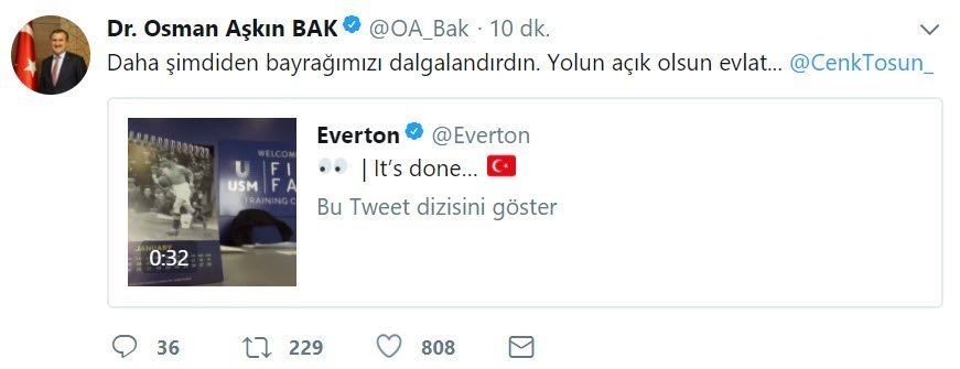 Cenk Tosun paylaşımları