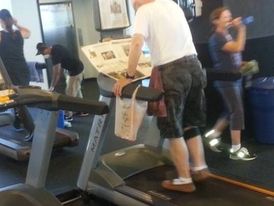 Spor salonlarından tuhaf görüntüler