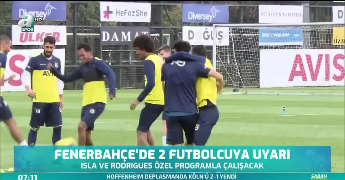 Fenerbahçe'de 2 futbolcuya uyarı
