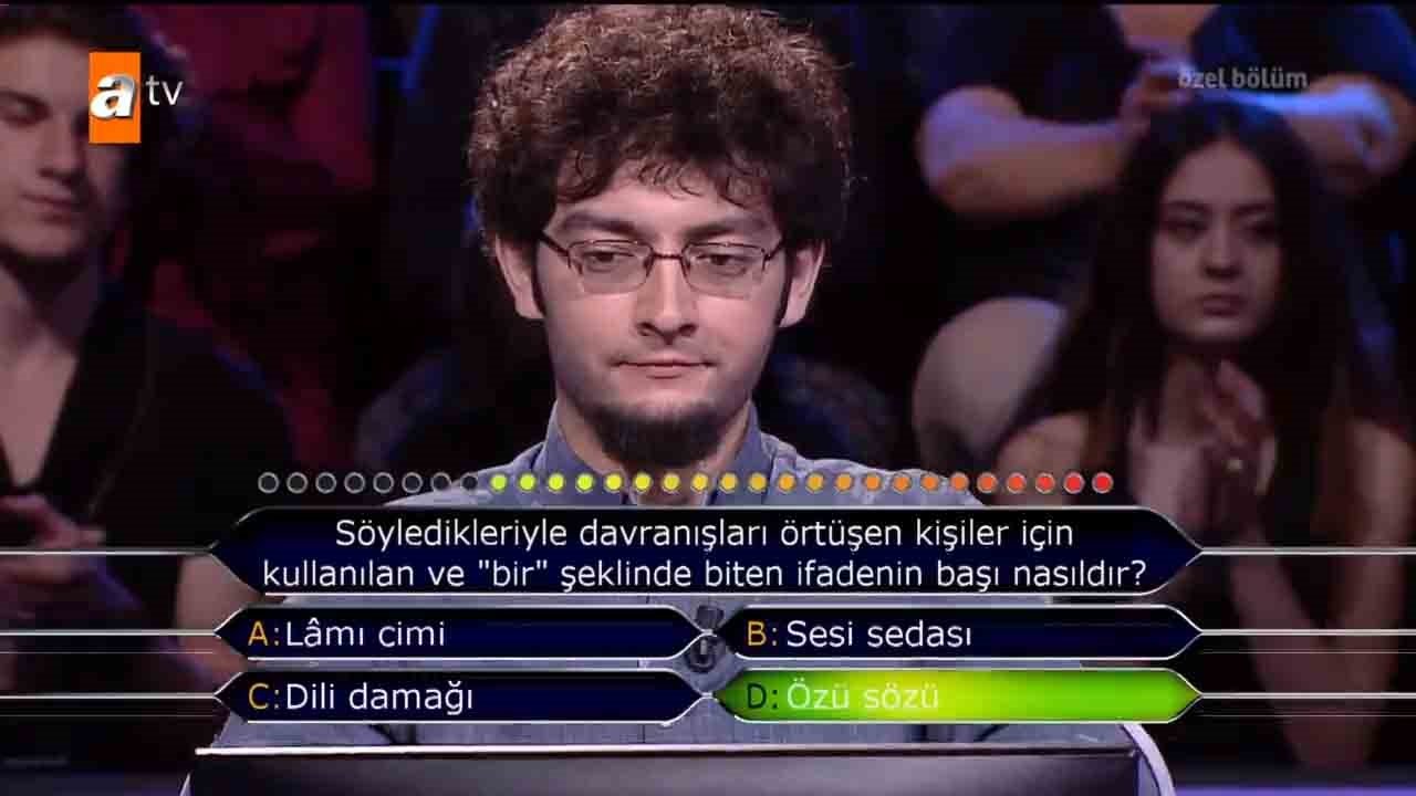 Kim Milyoner Olmak İster 12 Ocak özel bölümü soru ve cevapları