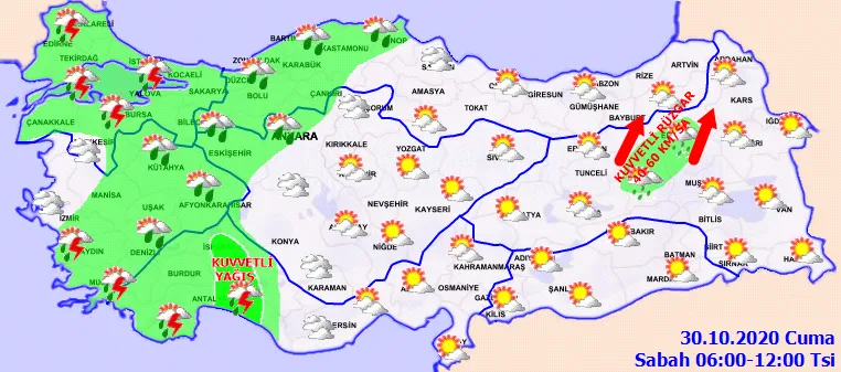 İstanbul için yağış uyarısı! İstanbul'da hava durumu nasıl? Meteoroloji uyardı! Bugün yağış var mı? 30 Ekim hava durumu... - 1