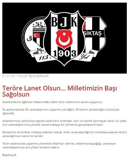 Spor camiasından Reina saldırısına tepki