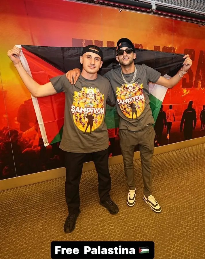 Galatasaray'da Kerem Aktürkoğlu ve Hakim Ziyech'ten Filistin'e destek! - 1