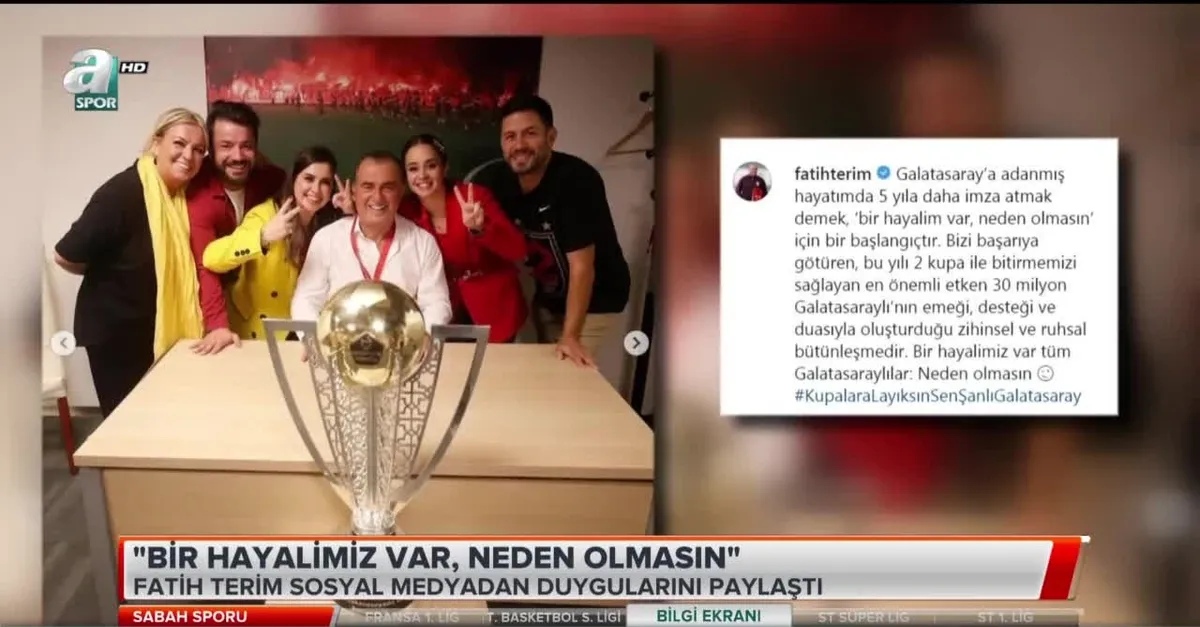 Fatih Terim: "Bir hayalim var neden olmasın"