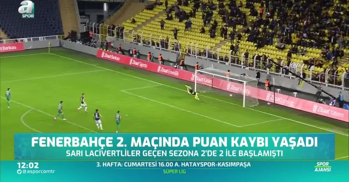 Fenerbahçe 2. maçında puan kaybı yaşadı