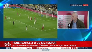 Fenerbahçe Sivasspor maçı sonrası Rıza Çalımbay: İstediğimiz şeyleri yapamadık
