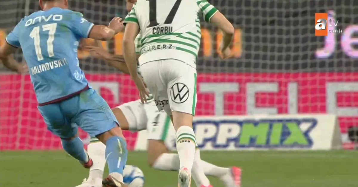 Trabzonspor 10 kişi kaldı! İşte o pozisyon