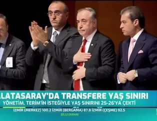 Galatasaray'da transfere yaş sınırı