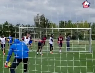 Yusuf Yazıcı antrenmanda şov yaptı! 20 saniyede 3 gol