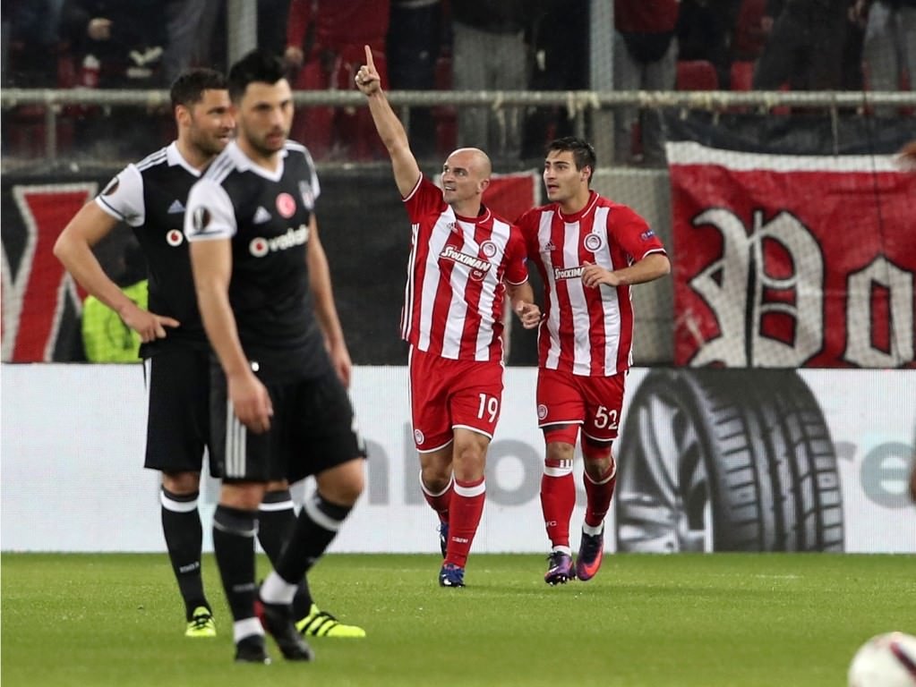 Olympiakos - Beşiktaş maçından kareler