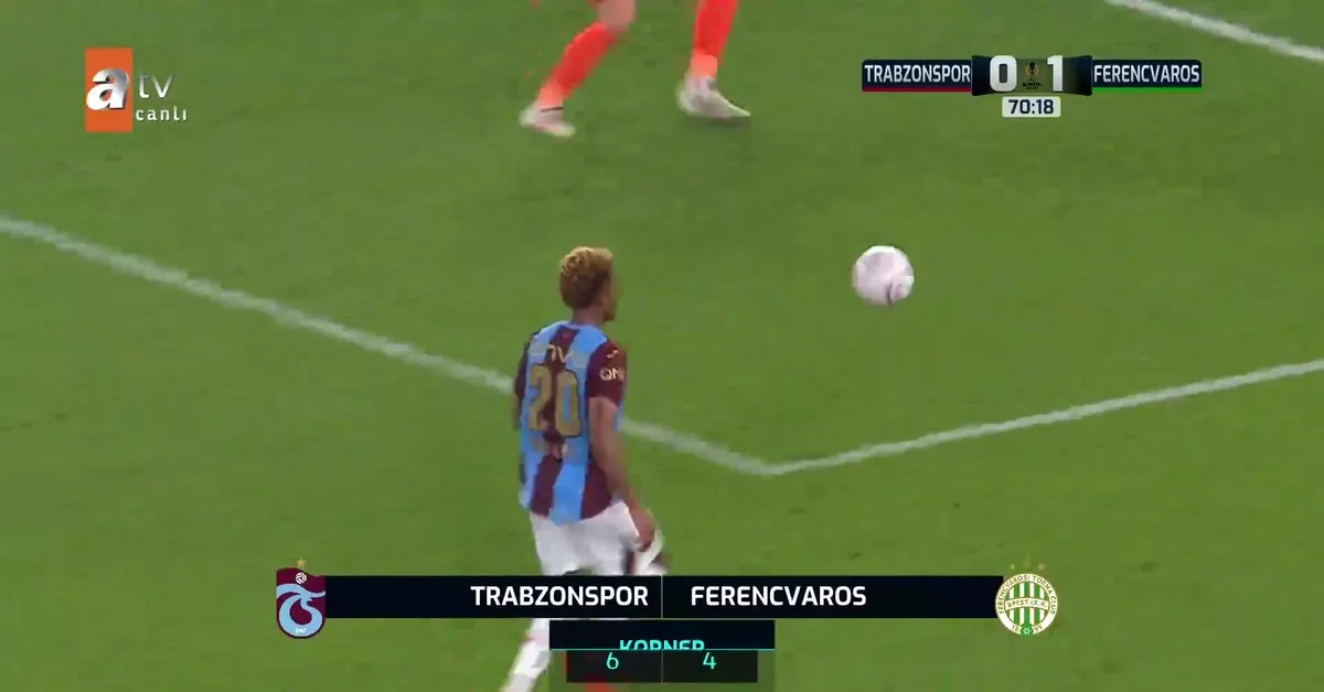 Trabzonspor'da Pina karşı karşıya kaçırdı! İşte o pozisyon