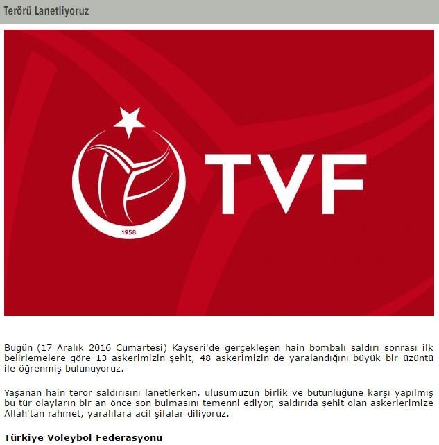 Kayseri’deki patlamaya spor dünyası böyle tepki gösterdi