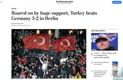 Türkiye Almanya’yı devirdi! ’Bizim Çocuklar’ Almanya’da manşetlerde