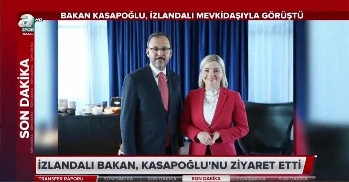 Bakan Kasapoğlu İzlandalı mevkidaşıyla görüştü