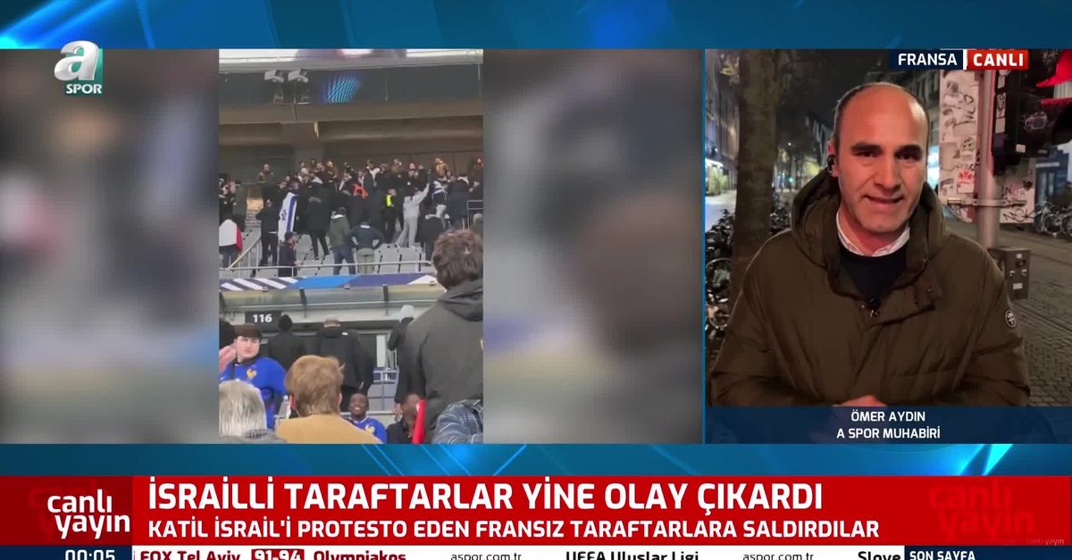 İsrailli taraftarlar bu kez Fransa'da olay çıkardı!