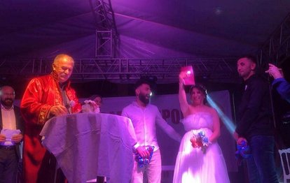 Trabzonspor’un şampiyonluk kutlamasında nikah yaptılar