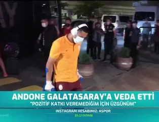Andone Galatasaray'a veda etti