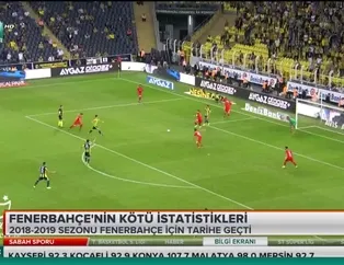 Fenerbahçe'nin kötü istatistikleri