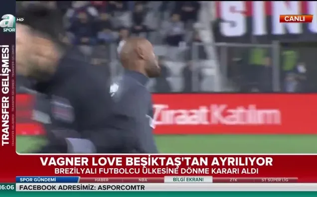 Vagner Love Beşiktaş'tan ayrılıyor
