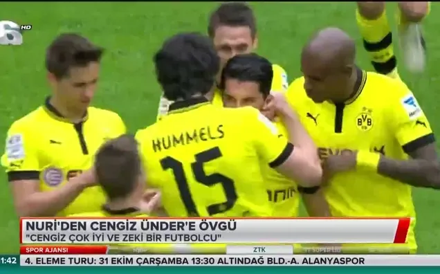 Nuri Şahin'den Cengiz Ünder'e övgü