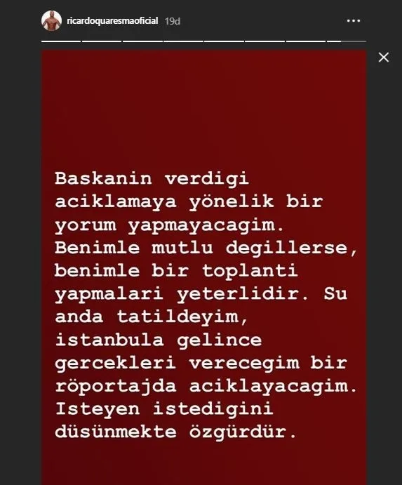 Quaresma: Gerçekleri açıklayacağım! - 1