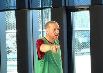 Başkan Erdoğan'dan basketbol şov!