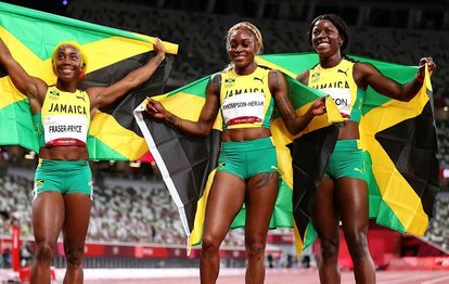 Kadınlar 100 metrede Jamaika madalyalara ambargo koydu! Rekor kırıldı