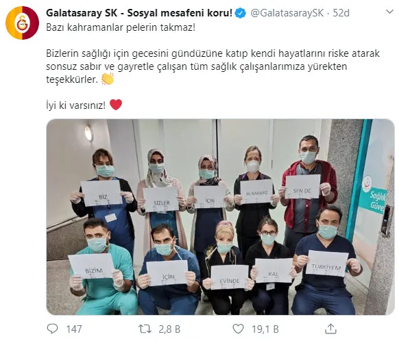 Sağlık Bakanı Dr. Fahrettin Koca ve kulüplerden sağlık çalışanlarına destek - 3