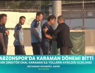 Trabzonspor'da Ünal Karaman dönemi bitti